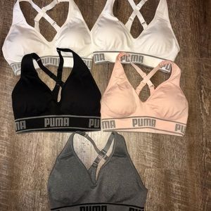 Lot of Puma sports bras with pads. NWOT. Size sm